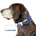 Load image into Gallery viewer, Dog Bone Seatbelt Buckle Collar - OMGâ€¦GIVE ME A BREAK!!! White/Royal
