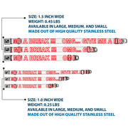 Dog Bone Seatbelt Buckle Collar - OMGâ€¦GIVE ME A BREAK!!! White/Red