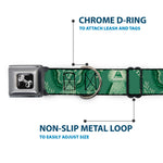 Dog Bone Seatbelt Buckle Collar - One Dollar Bill Pyramid/Bald Eagle