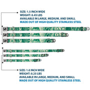 Dog Bone Seatbelt Buckle Collar - One Dollar Bill Eye of Providence/Bald Eagle CLOSE-UP