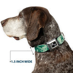 Dog Bone Seatbelt Buckle Collar - One Dollar Bill Eye of Providence/Bald Eagle CLOSE-UP