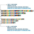 Load image into Gallery viewer, Buckle-Down Seatbelt Buckle Dog Collar - ONE OF US LIKES GRASS/Tie Dye Multi Color/White
