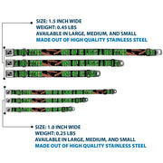 Buckle-Down Seatbelt Buckle Dog Collar - ONE OF US LIKES BIG STICKS/Sticks Black/Brown/Green