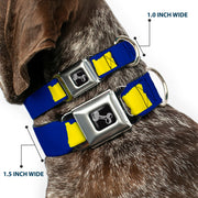 Dog Bone Seatbelt Buckle Collar - Oregon State Silhouette Blue/Yellow