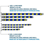 Dog Bone Seatbelt Buckle Collar - Oregon State Silhouette Blue/Yellow