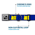 Load image into Gallery viewer, Dog Bone Seatbelt Buckle Collar - Oregon State Silhouette Blue/Yellow
