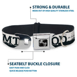 Dog Bone Seatbelt Buckle Collar - Oregon MT. HOOD Scenery White/Grays