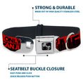 Load image into Gallery viewer, Dog Bone Seatbelt Buckle Collar - ONLY GOD CAN JUDGE ME/Stripe Red/Black/Red

