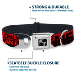Dog Bone Seatbelt Buckle Collar - ONLY GOD CAN JUDGE ME/Stripe Red/Black/Red
