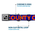 Load image into Gallery viewer, Dog Bone Seatbelt Buckle Collar - ORANGE COUNTY/Wave Icon Blue/Orange
