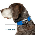 Load image into Gallery viewer, Dog Bone Black/Silver Seatbelt Buckle Collar - Oklahoma State Flag Sky Blue/White
