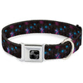 Load image into Gallery viewer, Dog Bone Black/Silver Seatbelt Buckle Collar - Orion's Belt Constellation

