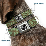 Dog Bone Seatbelt Buckle Collar - Peace Sage/Olive