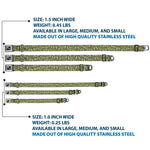 Dog Bone Seatbelt Buckle Collar - Peace Sage/Olive