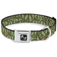 Load image into Gallery viewer, Dog Bone Seatbelt Buckle Collar - Peace Sage/Olive
