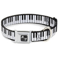 Load image into Gallery viewer, Dog Bone Seatbelt Buckle Collar - Piano Keys
