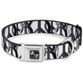Load image into Gallery viewer, Dog Bone Seatbelt Buckle Collar - Peace Dots White/Black
