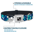 Load image into Gallery viewer, Dog Bone Seatbelt Buckle Collar - Peace Dots White/Blue
