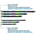Load image into Gallery viewer, Dog Bone Seatbelt Buckle Collar - Paint Drips Black/Multi Neon

