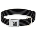 Load image into Gallery viewer, Dog Bone Seatbelt Buckle Collar - Pinstripes Black/Gray
