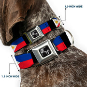 Dog Bone Seatbelt Buckle Collar - Philippines Flags