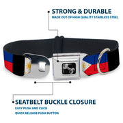 Dog Bone Seatbelt Buckle Collar - Philippines Flags