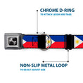 Load image into Gallery viewer, Dog Bone Seatbelt Buckle Collar - Philippines Flags
