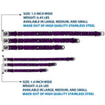 Load image into Gallery viewer, Dog Bone Seatbelt Buckle Collar - Paisley Stars Black/Purple/White
