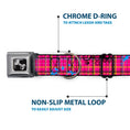 Load image into Gallery viewer, Dog Bone Seatbelt Buckle Collar - Plaid Curls Pink/Black/Yellow/Blue
