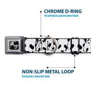 Dog Bone Seatbelt Buckle Collar - Panda Bear Stacked