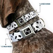 Dog Bone Seatbelt Buckle Collar - Panda Bear Spots