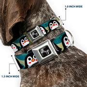 Dog Bone Seatbelt Buckle Collar - Penguin Cartoon