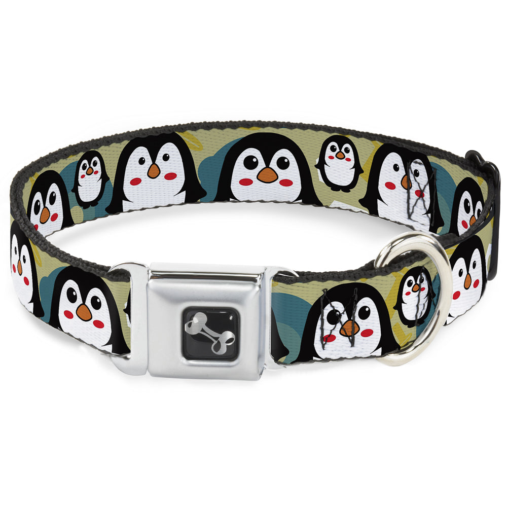 Dog Bone Seatbelt Buckle Collar - Penguin Cartoon
