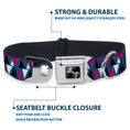 Load image into Gallery viewer, Dog Bone Seatbelt Buckle Collar - Peaks Turquoise/Fuchsia/Black/White
