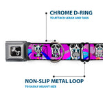 Dog Bone Seatbelt Buckle Collar - Panda Hat Animals w/Bright Color Burst