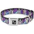 Load image into Gallery viewer, Dog Bone Seatbelt Buckle Collar - Panda Hat Animals w/Bright Color Burst
