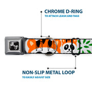 Dog Bone Seatbelt Buckle Collar - Panda w/Tiger Hat