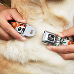 Dog Bone Seatbelt Buckle Collar - Panda w/Tiger Hat