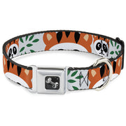 Dog Bone Seatbelt Buckle Collar - Panda w/Tiger Hat