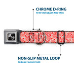 Dog Bone Seatbelt Buckle Collar - Peppermint Candies