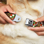 Dog Bone Seatbelt Buckle Collar - Pizza Pies