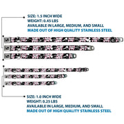 Dog Bone Seatbelt Buckle Collar - Punk Princess Heart & Cross Bones w/Splatter Black/White