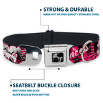 Dog Bone Seatbelt Buckle Collar - Punk Princess w/Piano Keys