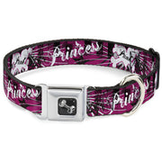 Dog Bone Seatbelt Buckle Collar - Punk Princess w/Piano Keys