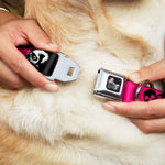 Dog Bone Seatbelt Buckle Collar - Punk Princess w/Zippers & Skulls