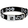 Load image into Gallery viewer, Dog Bone Seatbelt Buckle Collar - Punk You Black/White
