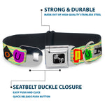 Dog Bone Seatbelt Buckle Collar - Punk You Legal Pad/Full Color