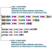 Dog Bone Seatbelt Buckle Collar - Punk You White/Full Color