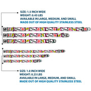 Dog Bone Seatbelt Buckle Collar - Pure Punk w/Safety Pins Black/Fuchsia/White