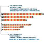 Dog Bone Seatbelt Buckle Collar - Peace Blocks Red/Yellow/Blue